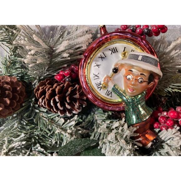 Christopher Radko Millenium Clock Ornament Harold Lloyd Silent Film Vintage 2000 - Picture 1 of 4